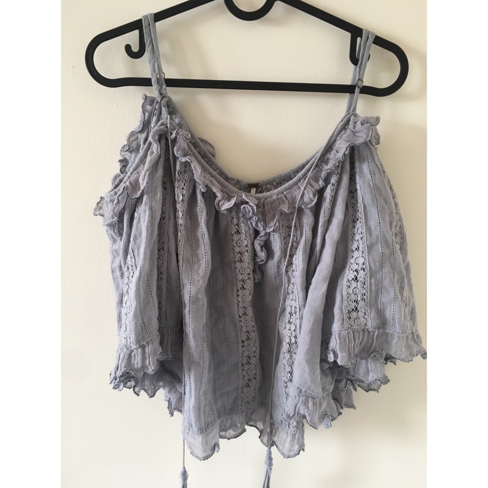 Free People Ruffle Crop Top